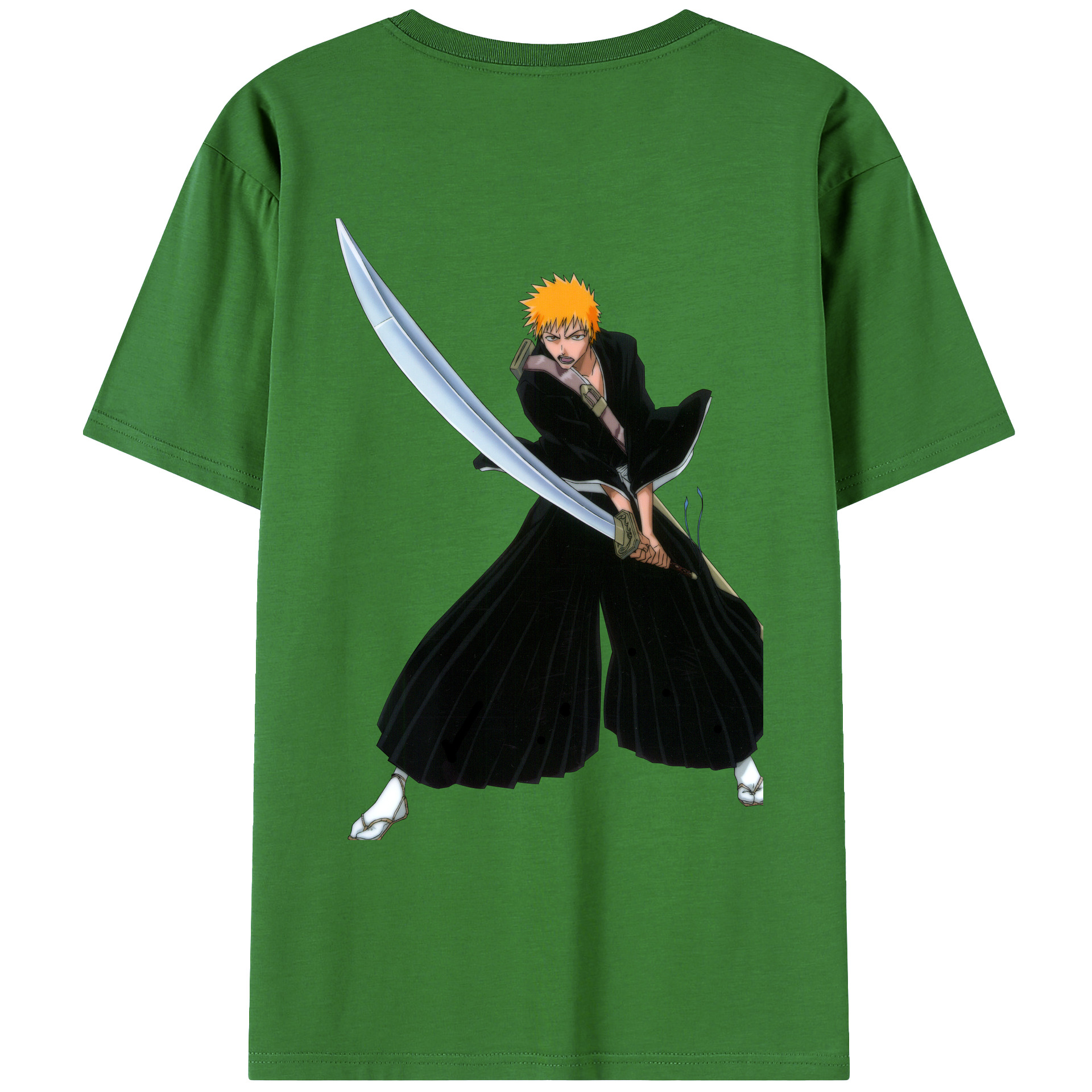 （画像用） ブリーチ 黒崎一護（くろさき いちご）BLEACH Kurosaki Ichigo レディース半袖Tシャツ(バックプリント)